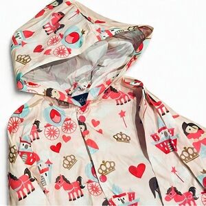 Pink Colorful Printed Princess Raincoat